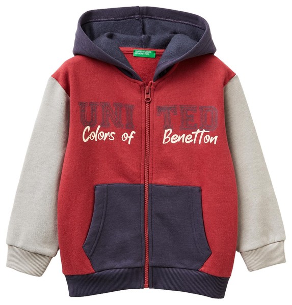 United Colors of Benetton Giacca C/Capp M/L 3Eb5G5043 Cardigan, Mehrfarbig, 1-image