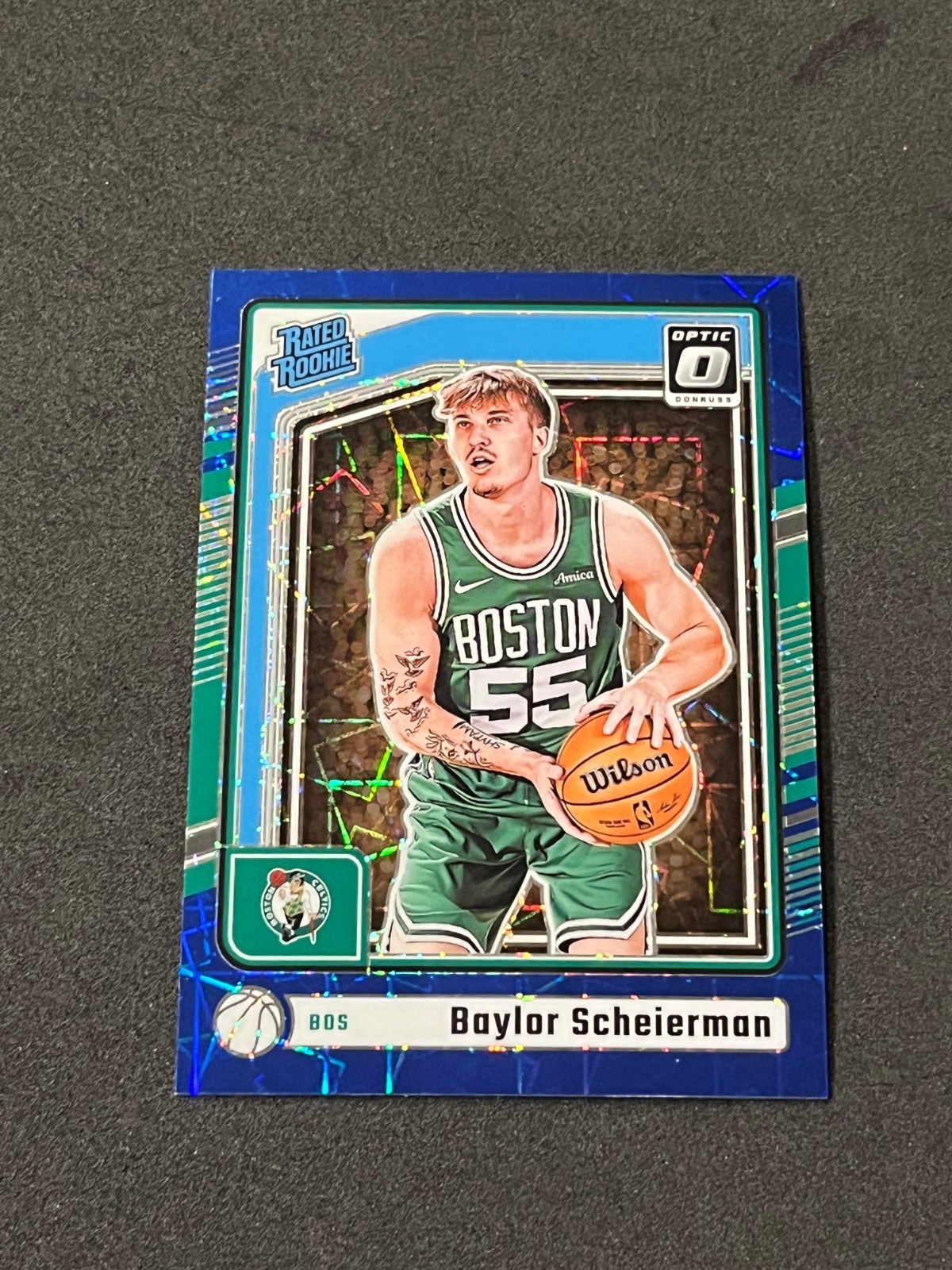 2024-25 Panini Donruss Optic Baylor Scheierman Rated Rookie Blue Velocity #263