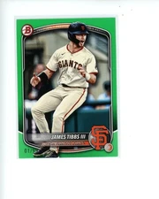 2025 Bowman Prospects Green #BP39 James Tibbs III #d 1/99 ebay 1/1
