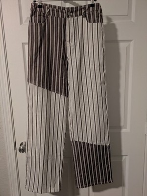 Le Lis Size Medium New With Tags Brown/Tan/White Striped Pants Trousers Slacks