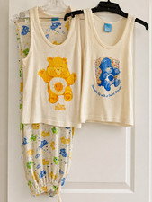 Care Bears Women's Pajama PJ Set L Graphic Logo Tank Top Drawstring Pants