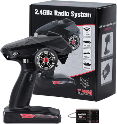 RC Transmitter 2.4Ghz 6CH Controler and Receiver for 1/8 1/10 RC Car Boat Tanks