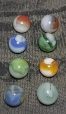 8-VITRO AGATE CO. Conquerers Phantom Conquerers.58".64"Vintage Marbles NM-MT