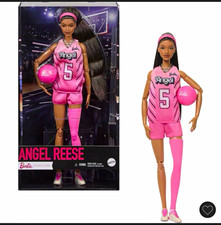Mattel Barbie Signature Angel Reese 12in Fashion Doll Pink Basketball Uniform