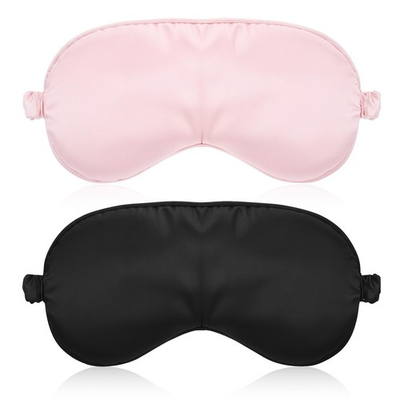 #ad Sleep Mask 2 Pack Silk Cover Eye Contour Zero Pressure Blindfold with Adjust... $11.38