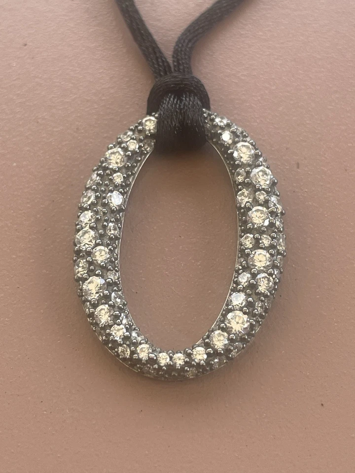 Collana Bliss argento e seta - Immagine 2 di 4