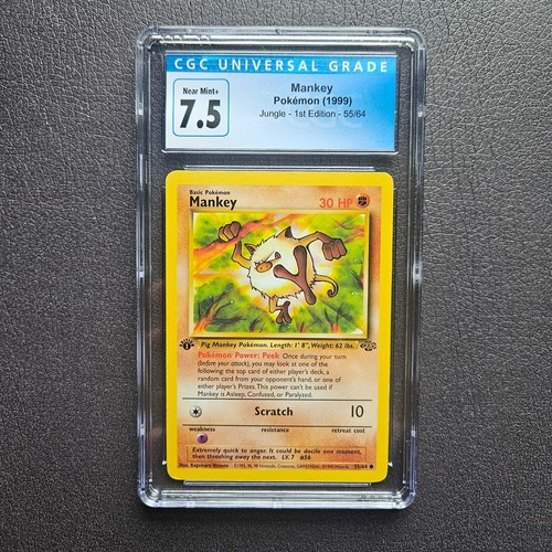 Mankey (1st Edition) graded CGC 7.5 for sale on eBay