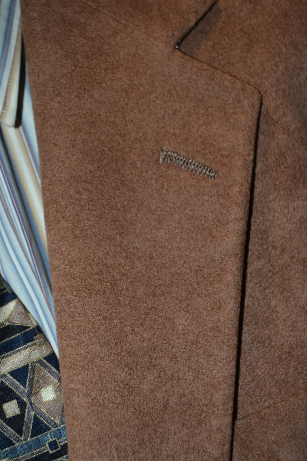 Valentino Uomo Men Leather Suede 2 Wooden Front Button Blazer Sz 40R thumbnail 5