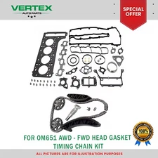 Fits MERCEDES-BENZ 5T 2.1D OM651 Head Gasket Set & Timing Chain Kit - BRAND NEW