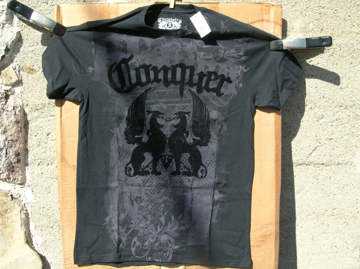 Conquer Graphic T-Shirt DOK XXCV Black Size s New With Tags | eBay