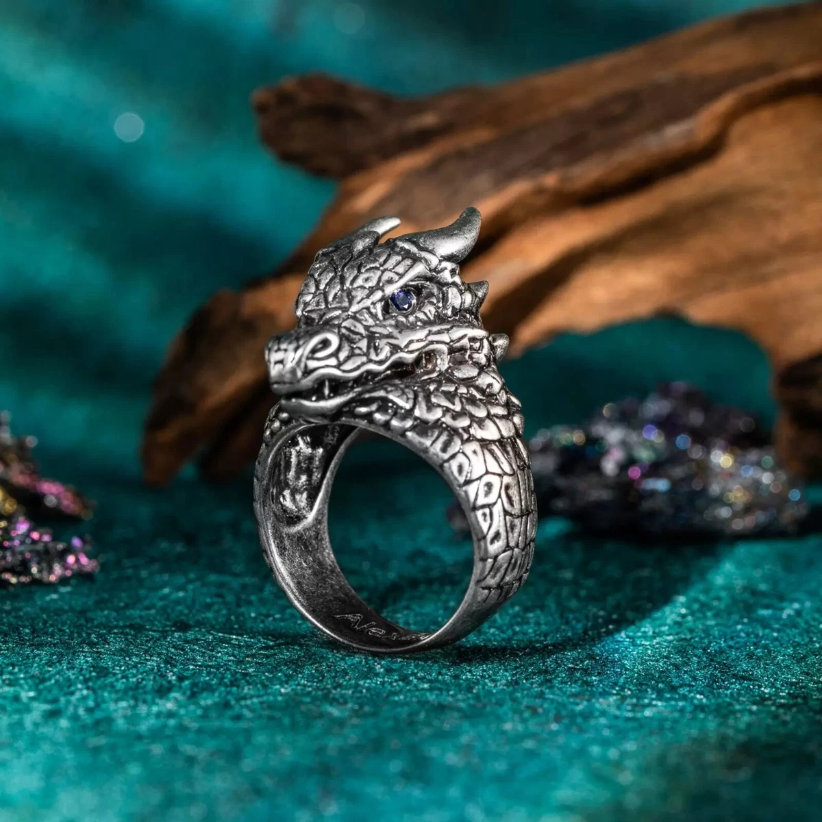 Personalized Gothic Dragon Ring Fashion Jewelry Men Women Nordic Viking Size 9