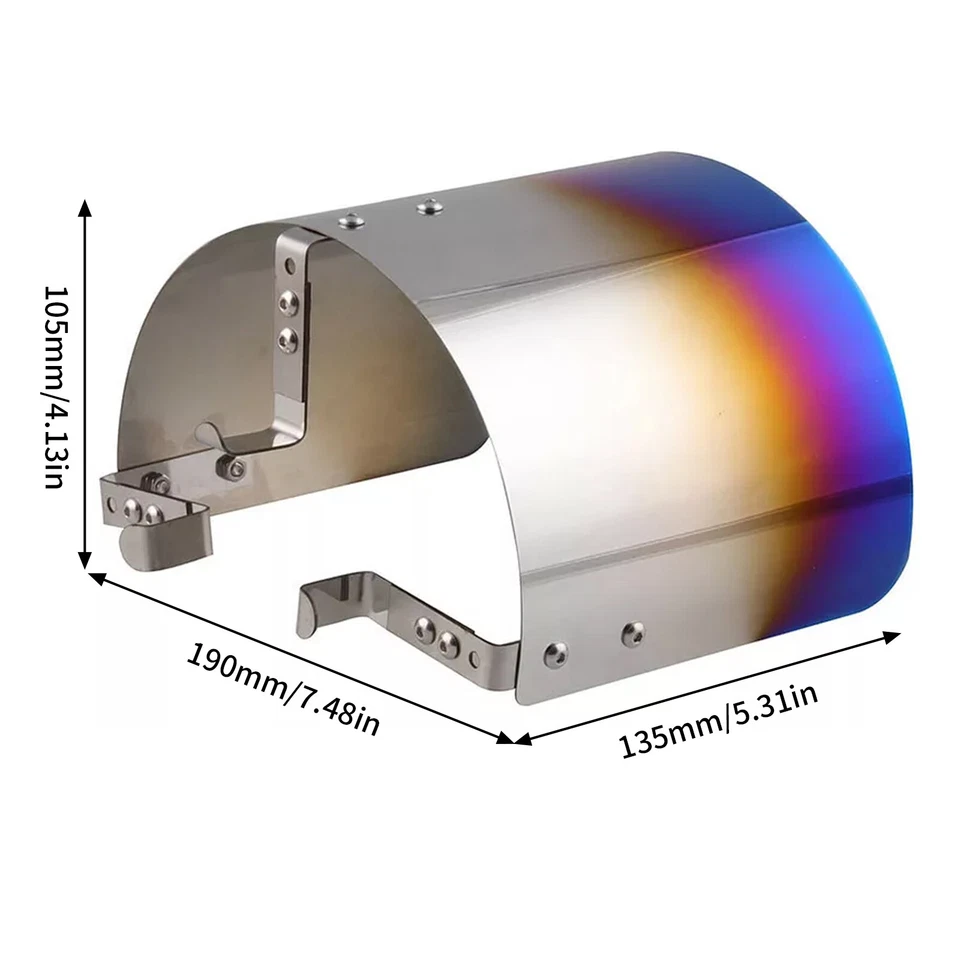 Universal 2.5-5.5" Car Cone Stainless Steel Heat Shield Air Intake Filter Covers - Image 2 of 4