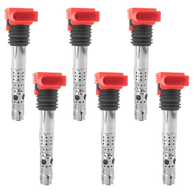 6x Zündspule Zündmodul für Audi A4 B6 B7 8E 8H A6 C5 4B 3.0 ASN AVK BBJ