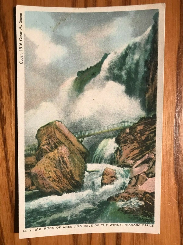 Vintage Postcard - Rock Of Ages And Cave Of The Winds, Niagara Falls, N. Y.