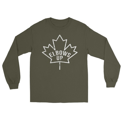 Canada Elbows Up Never 51 Long Sleeve T-Shirt, Canadian Pride Tee, Back Print - Picture 14 of 14