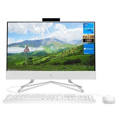 HP All-in-One Desktop, 21.5'' FHD Screen, Intel Celeron J4025, 16GB RAM, 512GB SS