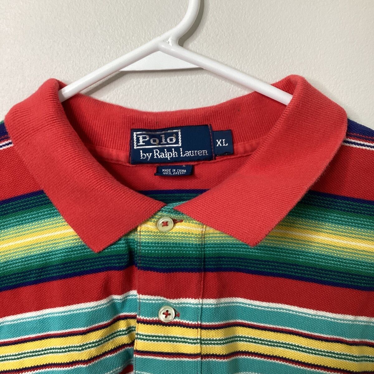 Polo Ralph Lauren Vintage 90s Y2K Multi Colored Striped Polo Polo Ralph Lauren Vintage 90s Y2K Multi Colored Striped Polo