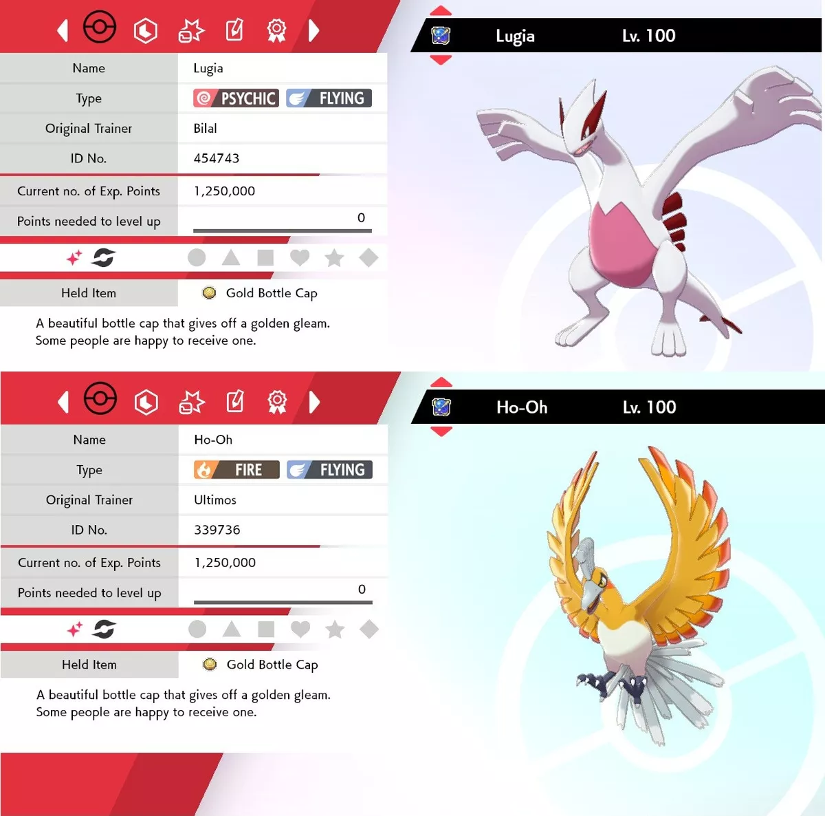 HO-OH LUGIA Ultra Shiny 6IV Pack // Pokemon Sword and Shield