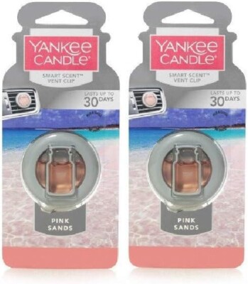 Yankee Candle Car Freshener Smart-Scent Vent Clips, 2-PACK (PINK