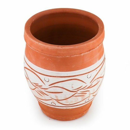 Marokkanischer Keramik-Blumentopf Harcha 4 Ton Natur - Bild 2 von 4