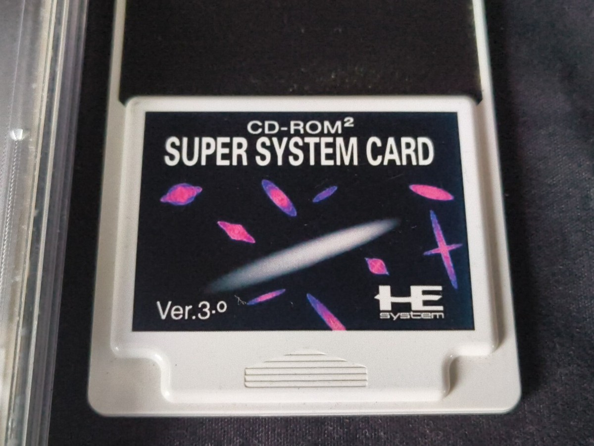 Super System Card Ver. 3.0 Hu-Card, manual, case PC Engine