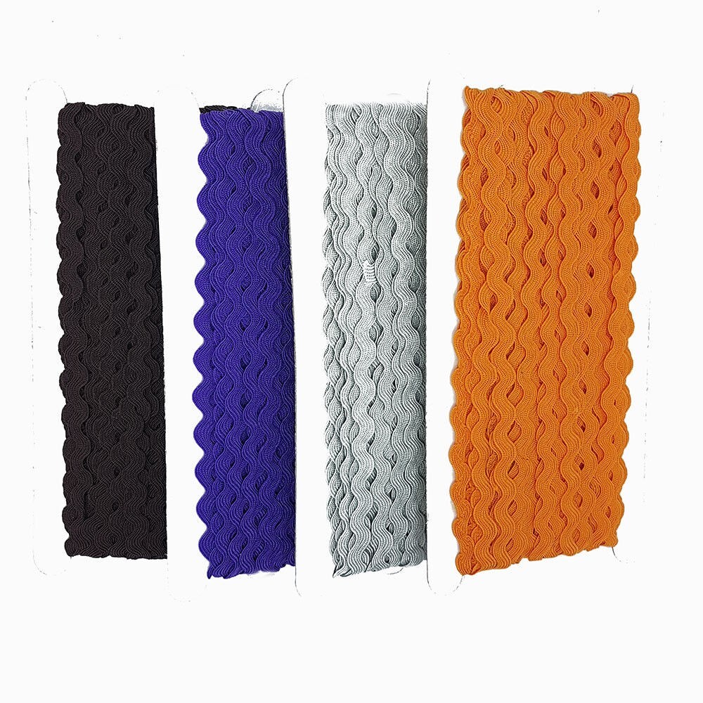 4 x 1 Metre Ric Rac Trimming Ribbons Laces Craft Arts Activity Fun ...