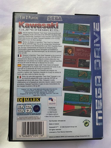 " KAWASAKI ” SEGA Mega Drive Game Boxed Complete With Instructions. Tested - Picture 5 of 13