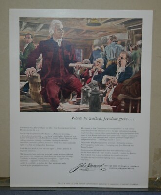 Vintage JOHN HANCOCK Life Insurance Advertising Print - Sam Adams | eBay