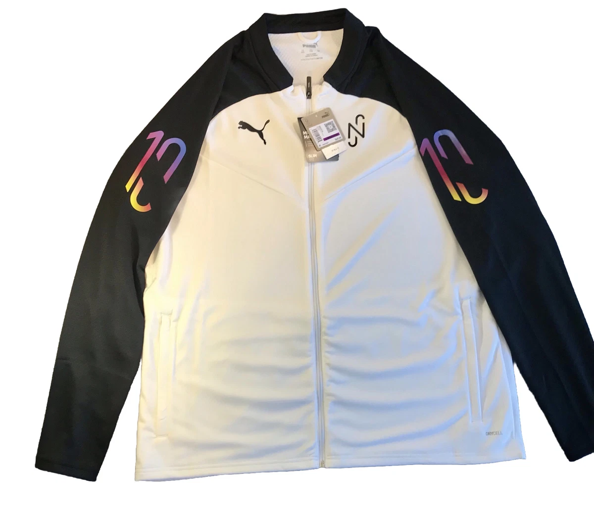 New Men s Puma Soccer Neymar Jr. Thrill Training Jacket White