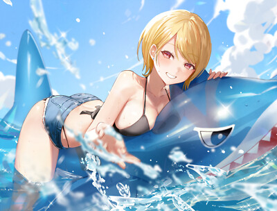 Anime Girls Digital Digital Art 2D Pixiv Looking  Gaming Mat Desk 15991