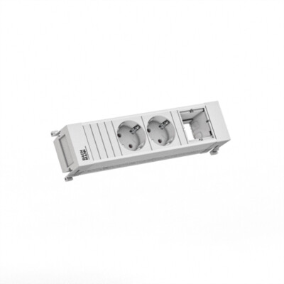 Bachmann POWER FRAME 2xCEE7/3916.7011xCM 0 2m GST18 RAL9010 ~D~