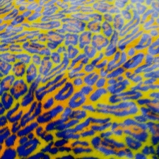 Neon GRAPE SHERBERT Cheetah Leopard Faux Fur Fabric 62" LIME PURPLE ORANGE BLACK