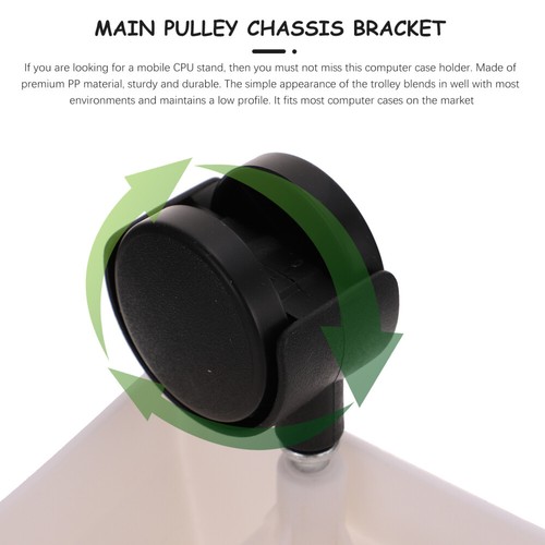 Pullwheel Chassis Holder Computer Bracket with Wheels Stand for Desktop - Afbeelding 10 van 11