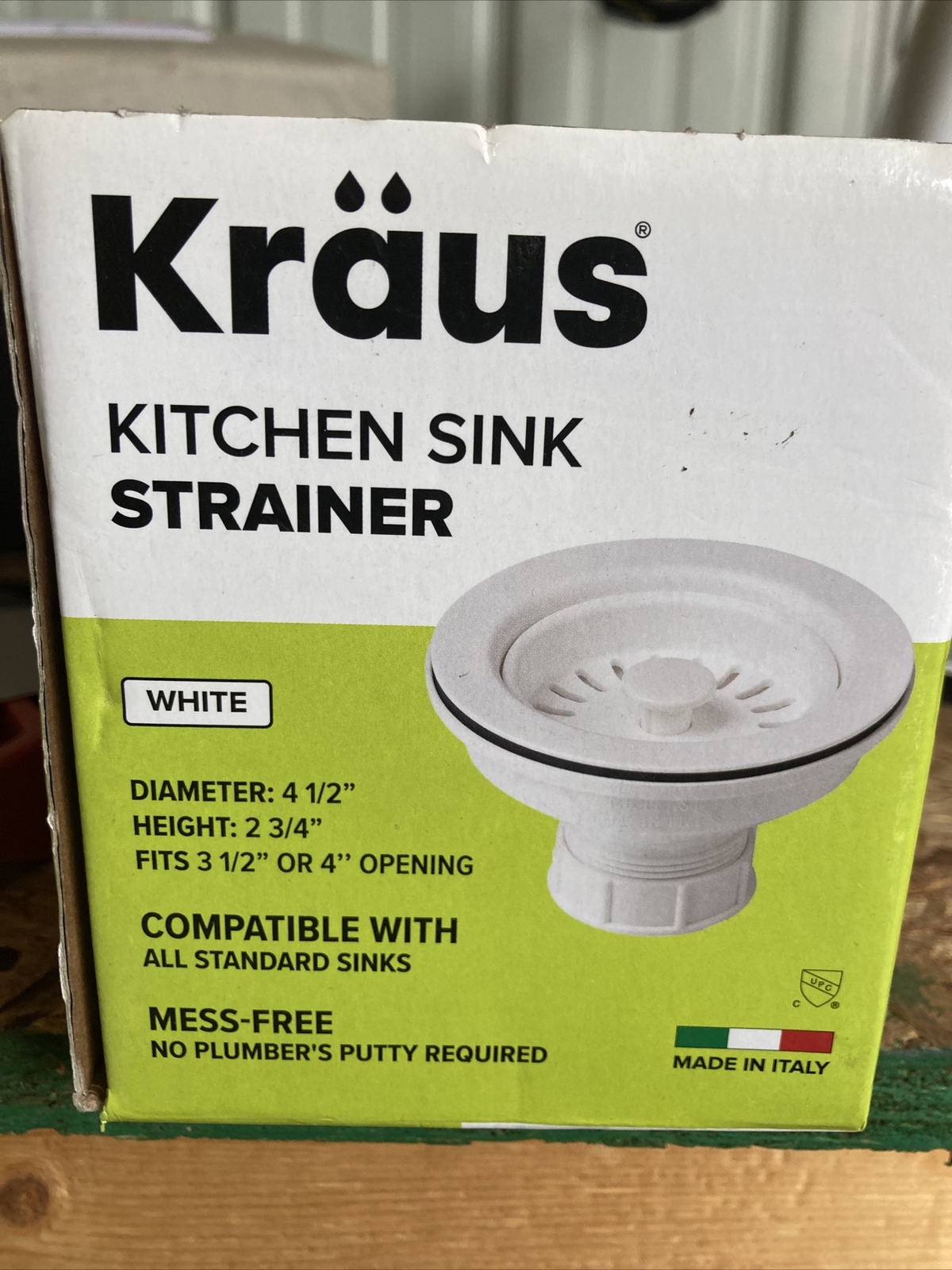 KRAUS Kitchen Sink Strainer White Fits Standard Drain eBay