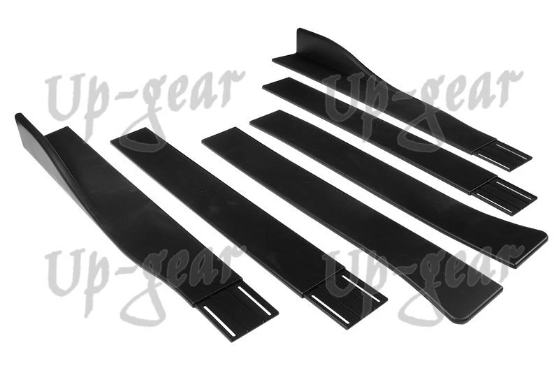 Saia lateral preta universal sem pintura balancim divisores difusor lábio 86" x 4" 6 peças - Imagem 3 de 4