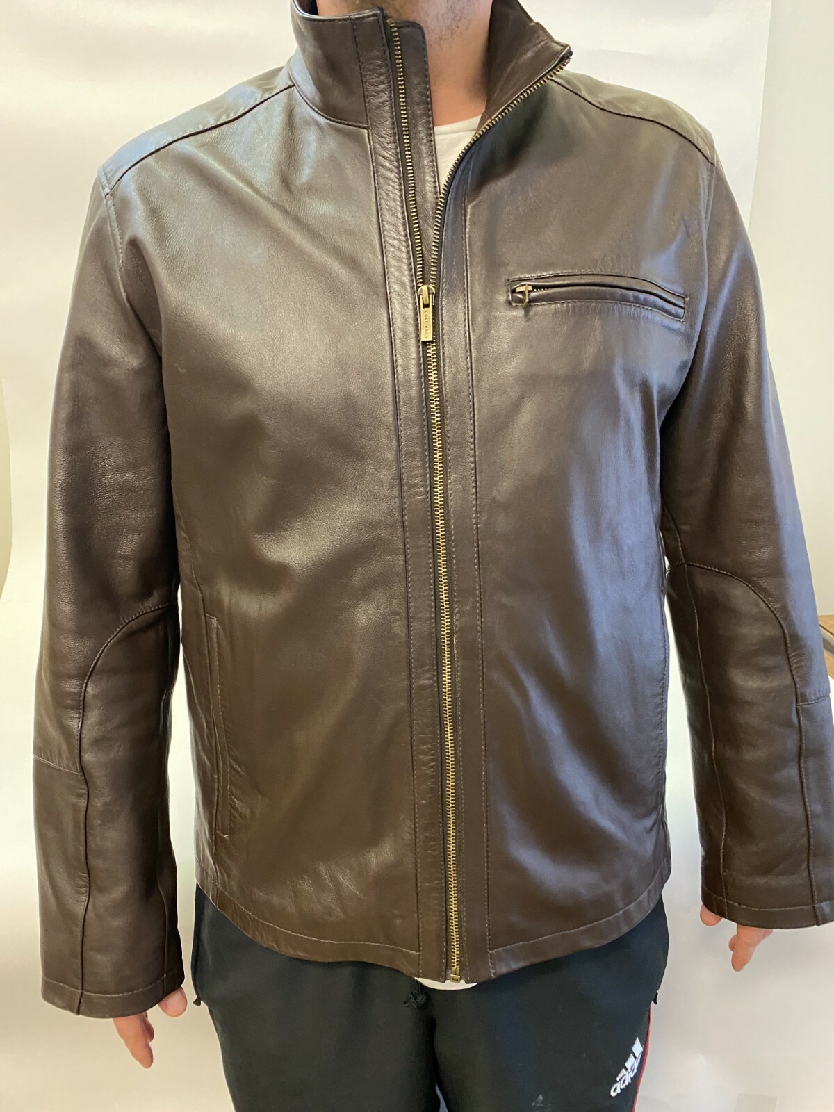 cole haan plus size leather jacket