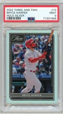 2022 Panini Three and Two BRYCE HARPER Holo Silver /15 - PSA 9