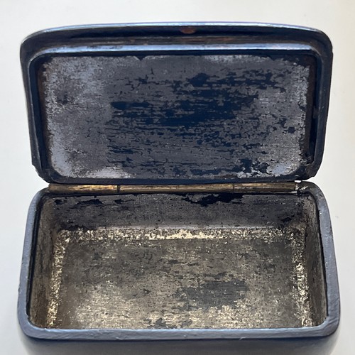 ANTIQUE PAPIER MACHE SNUFF BOX INLAID WITH ABALONE ON TOP + ONE FREE POORLY ONE - Picture 2 of 12