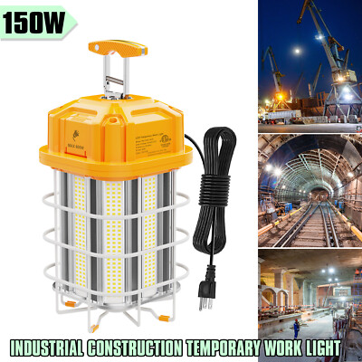 150W LED Temporary Work Light Linkable Constructions Jobsite High Bay Lamp 5000K