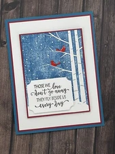 Hampton Art, Birch & Cardinals, Sympathy Card - When Someone You Love