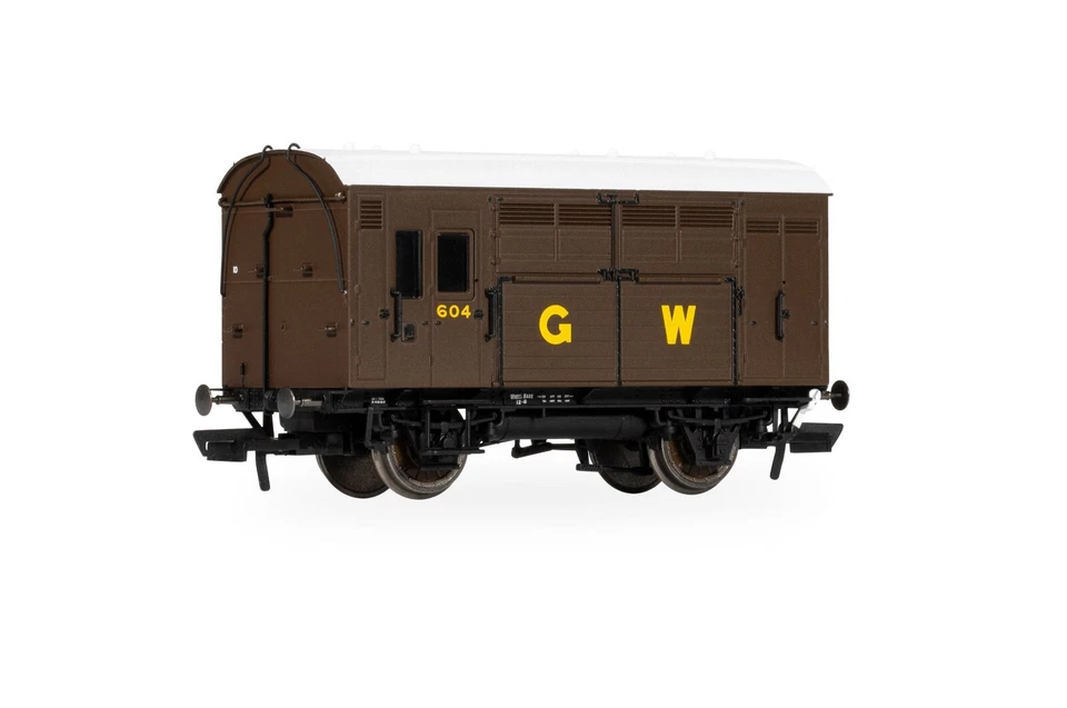 HORNBY R60277 GWR 604 HORSE BOX 4 WHEEL FREIGHT WAGON MODEL RAILWAYS - ERA 3 - Image 2 of 4