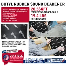 79mil Butyl Automotive Sound Deadener Mat Noise Insulation Vibration Dampening