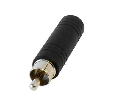 Audio 2000's ACC3170 Female 1/4'' Mono TS Jack to Male RCA Plug Connector