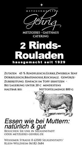 2 Rinds-Rouladen - Bild 2 von 2