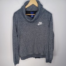 Boy's Nike Youth Lined Sweatshirt XL Pullover Roll Down Neck Gray