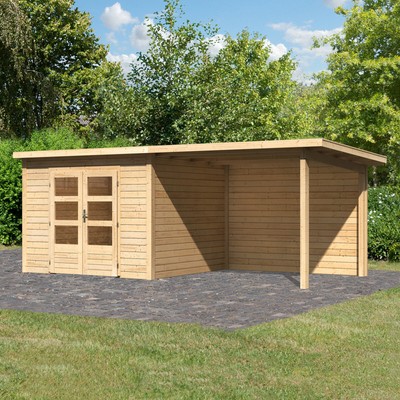 Gartenhaus Gerätehaus Geräteschuppen Holz Blockhaus HORI Skagen Anbau