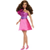 Barbie Barbie Fashionistas Puppe Mit Braunem Haar Und Glitzerndem Kleid