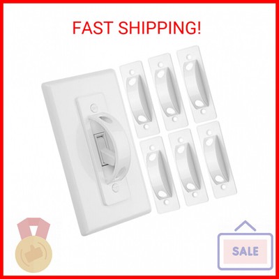 Bates- Light Switch Guard Cover, 6 Pack, White, Toggle Switch Cover, Light Switc