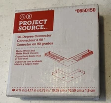 Project Source 90-Degree Connector in White/Black #0650150
