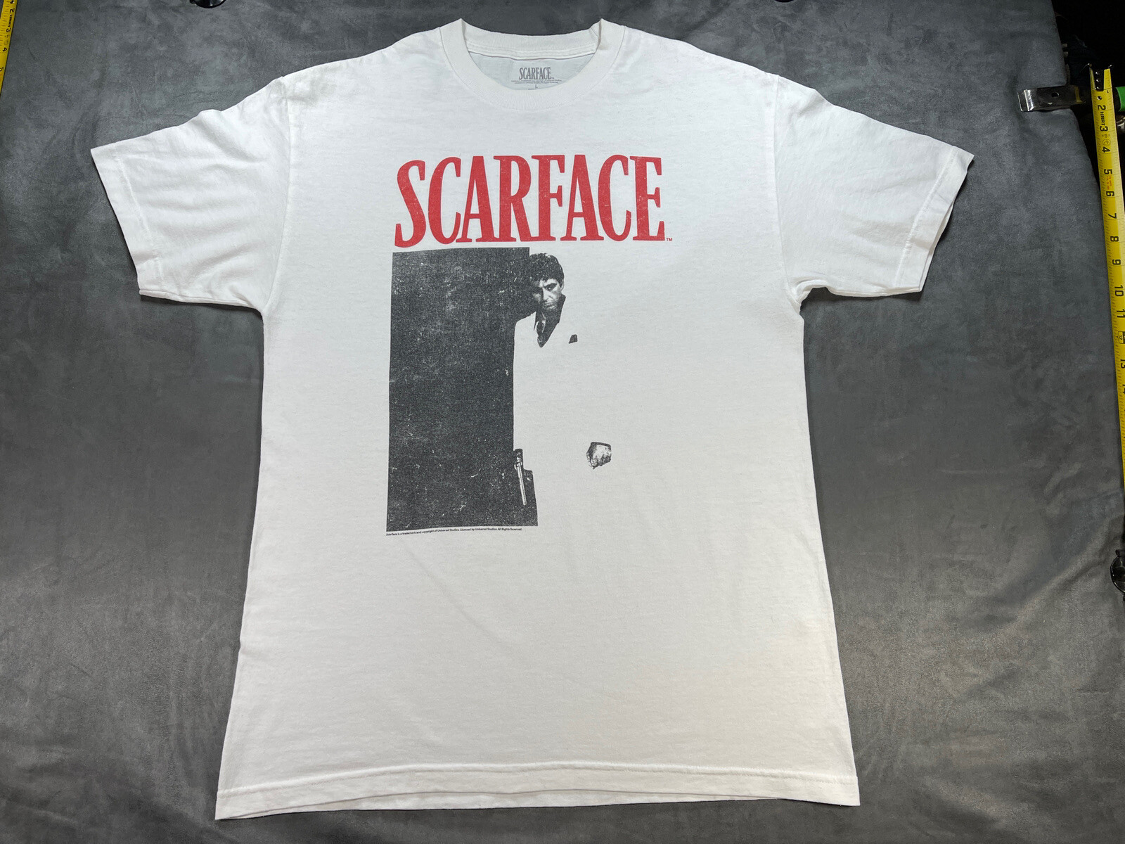 Tony Montana Scarface Al Pacino Y2K White Movie Shirt Large